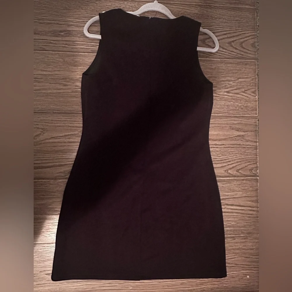 Sleek Black Sleeveless Mini Dress by - Picture 3 of 3